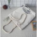 Summer White Canvas Handbag Fashion Fresh color Printing Lady Girls Handbags Shoulder Bag Casual Bolsa Shopping Bags