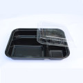 5 Fächer schwarz PS Sushi Tablett Bento Box