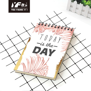 Custom Today is the day A5 vertical spiral coil notebook hardcover diary