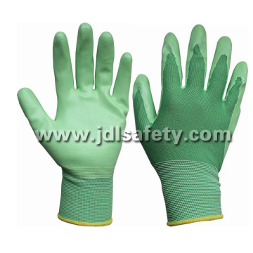 Nylon tricoté travail gants Nitrile lisse enduit (N1569C)