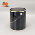 1 Gallon Black Metal Container For Paint