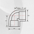 ASTM Sch80 Upvc Elbow 90 ° Dunkelgraue Farbe