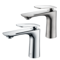 Single handle basin faucet in bathroom