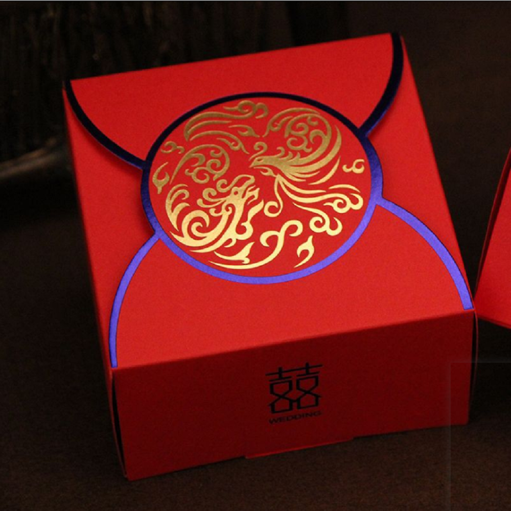 Chinese Style Red Wedding Celebration Candy Box show