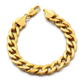 Gold Plated 316L Stainless Steel Link Chain Stylish Necklace And Bracelet Set Men Jewelry Sets