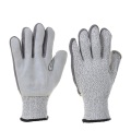 Cowhide HPPE level 5 cut resistant gloves