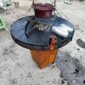 Corten steel fire pit table wood burning barbecue