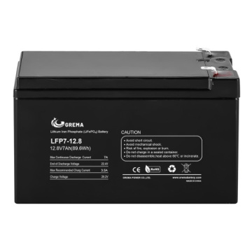 Batería LiFePO4 recargable 12.8V7AH para Solar UPS Bakcup