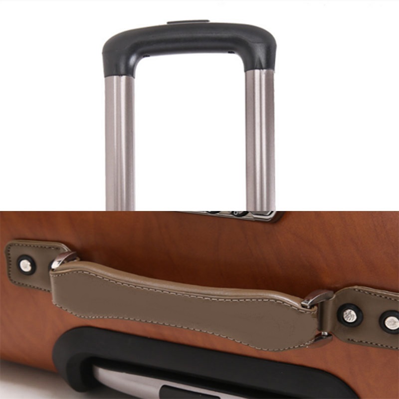 Aluminum Alloy Handle pu luggage 