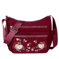 Small Nylon Shoulder Bag Embroidery Women Bag