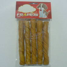 Alimento para perros de 5 "/ 18-20mm cerdo ahumado Hide Twist Stick para perro