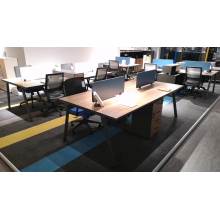 Smart light blue PVC edge modern conference table for meeting room