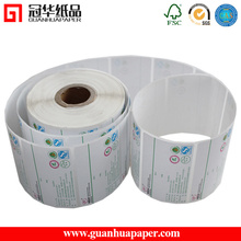 Material de papel y función impermeable Etiqueta de adhesivo de papel térmico