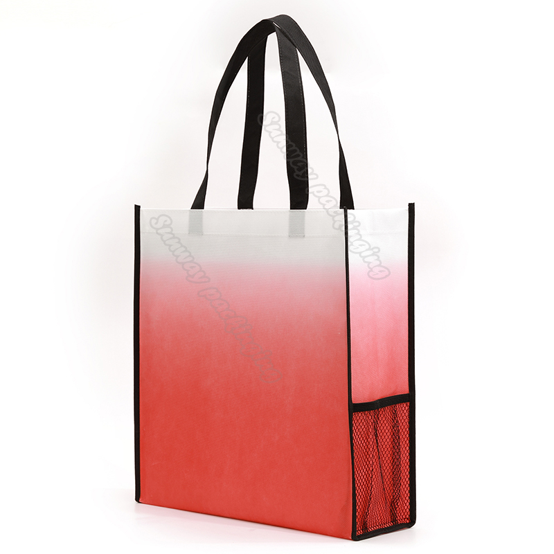 Red Gradient Non Woven Carry Bags