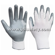 Нейлон трикотажные перчатки работы с Сэнди нитриловые погружения (N1552)