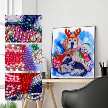 Decoração de pintura de diamante animal de Natal