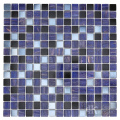 Glass mosaic tiles with composite color patterns