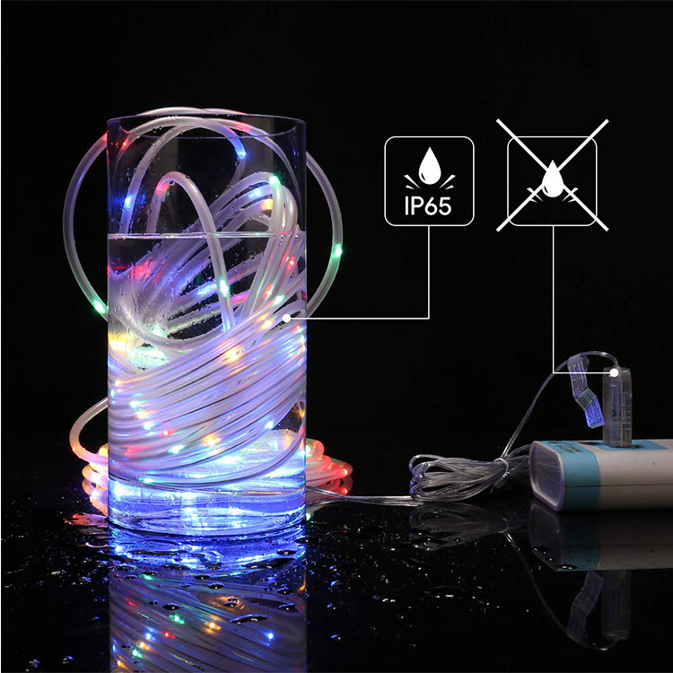 multicolor rope light decoration