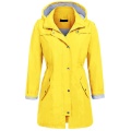 Womens Lightweight Hooded Waterproof Rain Jacket