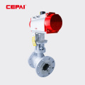 Cast Steel Pneumatic V-shaped Ball Valve