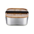 Wood Lid Stainless Steel Lunch Box