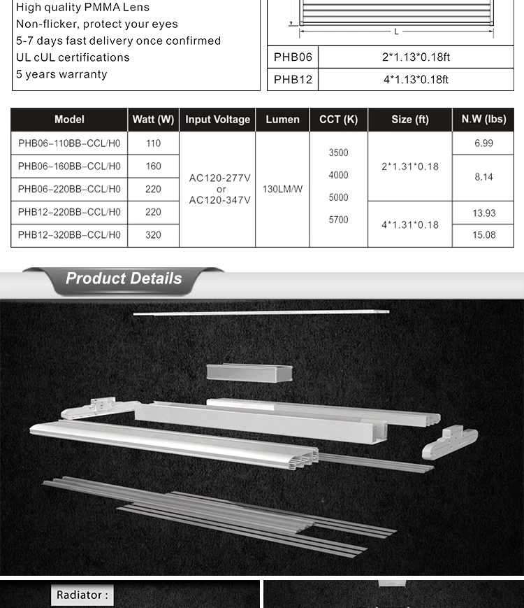 2ft 160W Linear Light