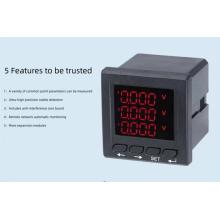 Three-phase voltage meter with LCD screen