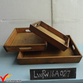 Decorative Home Bar Serving Tray Black Wood