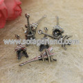 24*13MM Antique Silver 3D Eiffel Tower Charms Pendants