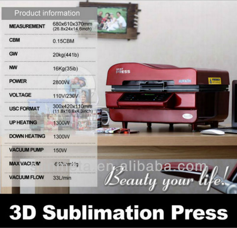 FREESUB 3D Vacuum Sublimation Printing for Sale