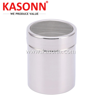 Stainless Steel Powdered Sugar Shaker with Mesh Lid