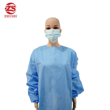Nonwoven disposable isolation gown