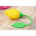 Red Strawberry Infuser Soft Tea Strainer Silicone bag