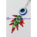 Blue evil eye seven red pepper keychain wholesale