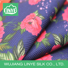 digital printed polyester flower fabric, autumn fashion dress fabric