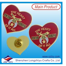 Пользовательские Pin форме сердца лацкан с жесткой эмалью (LZY-10000287)