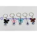 Glittering and translucent  butterfly evil eye key chain factory wholesale