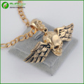 Personalisierte Titanium Stahl Herren Schmuck Bird Wings Skull Anhänger