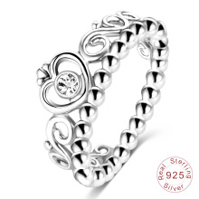 Wholesale Queen Crown 925 Sterling Silver Ring (SRI0026-B)