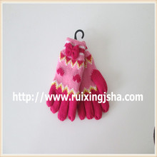 children Acrylic Jacquard Winter Knit Gloves