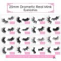 25mm crisscross 5d mink eyelashes luxury fluffy eyelash