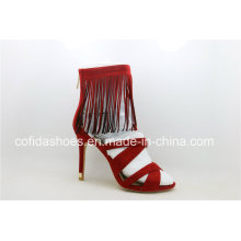 Popular Sexy High Heels Red Lady Strap Sandal