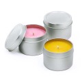 natural soy wax metal tin box massage candle