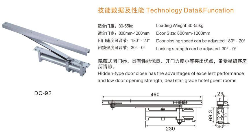 Aluminum Alloy Door Closer Door Hardware