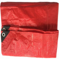 Red Plastic Tarpaulin Construction Site Cover