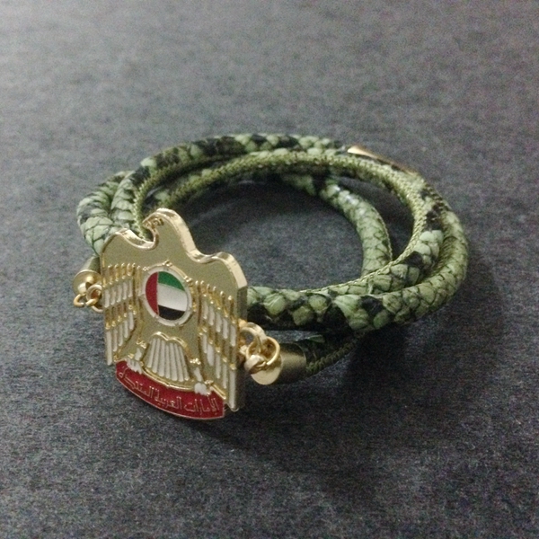 UAE Badge Stingray Leather National Day Gift Bracelet