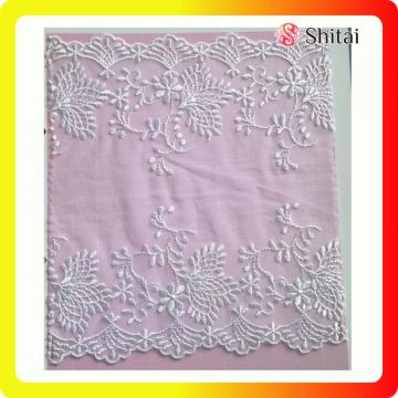 White lace fabric for wedding garments