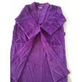 Purple Velour Terry Adult Kimono Bathrobe