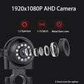 1080P AHD Vehicle Side View Camera 12V IR Night Vision Left Right CCTV Camera Hang On Rear Mirror for Bus Truck IP68 Waterproof