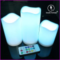 led bulb electric votive waves pillar candles light